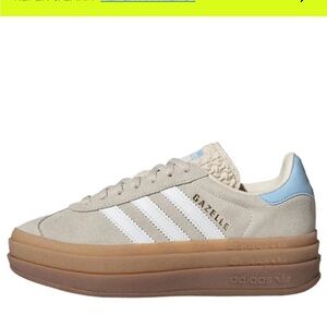 NWT Adidas Gazelle Bold Blue/Tan/Gum